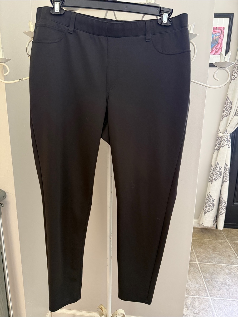 attention Black Stretch Polyester Blend Pants